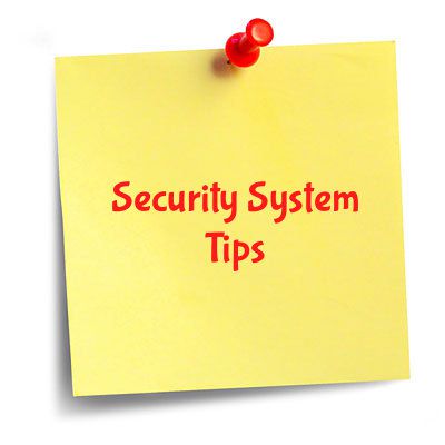 Security System Tips Sticky Note